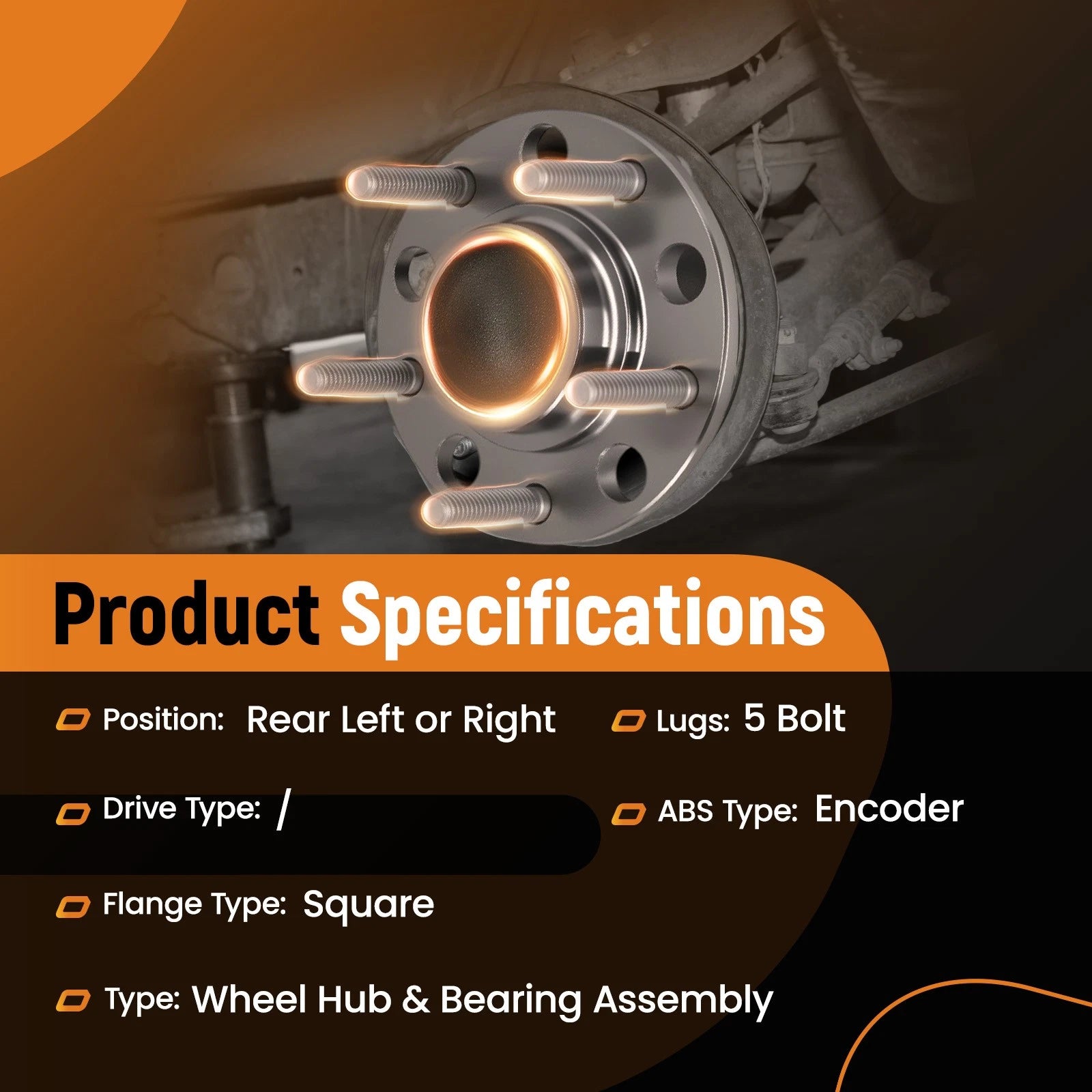 Rear Wheel Hub Bearing Assembly for Chrysler 200/Sebring (2011–2014) 512332
