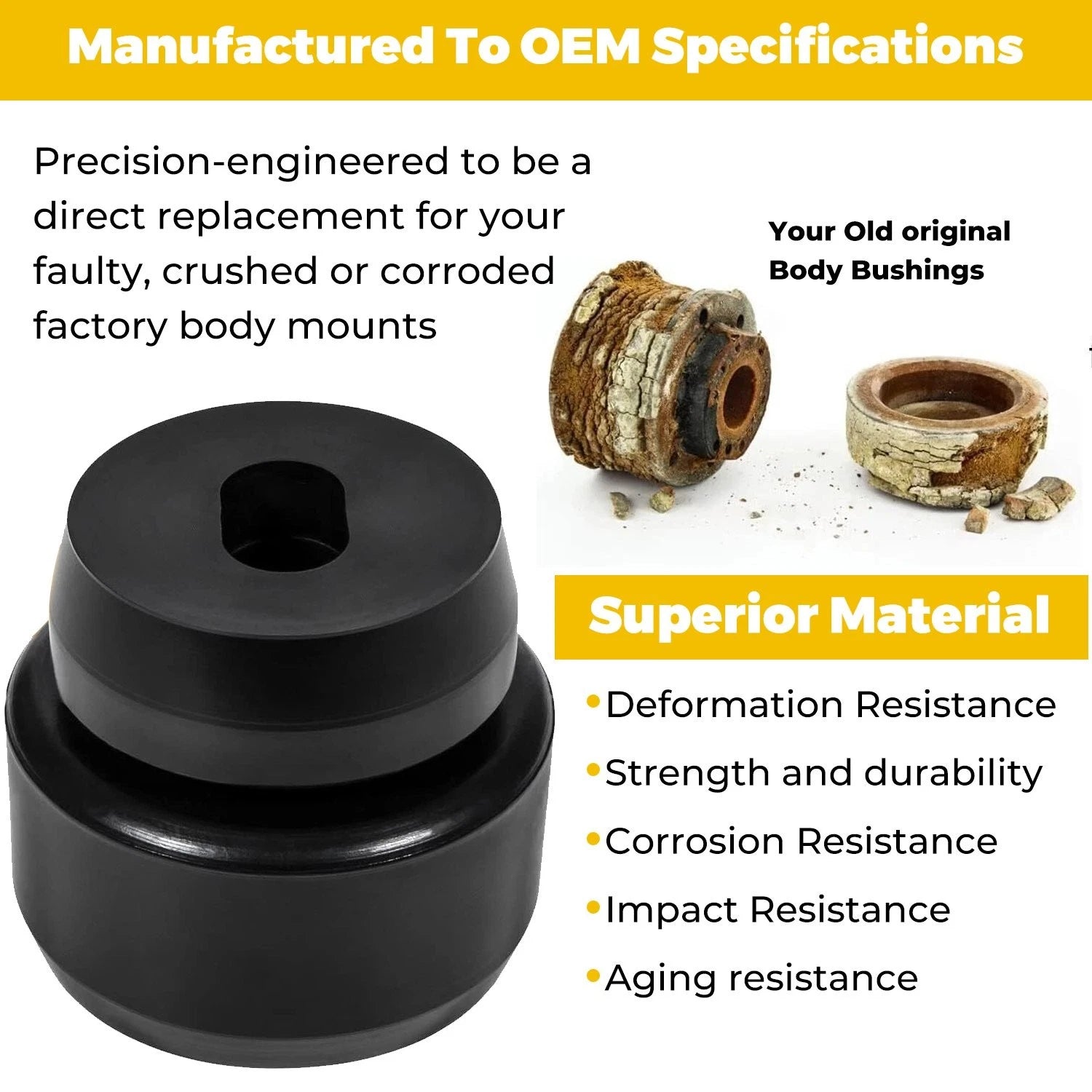 7-141 Body and Cab Mount Bushing Kit for Chevy Silverado Sierra (1999–2014)