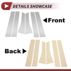 Set of 6 Door Pillar Window Trim for Ford Escape (2013–2019) Silver Tone
