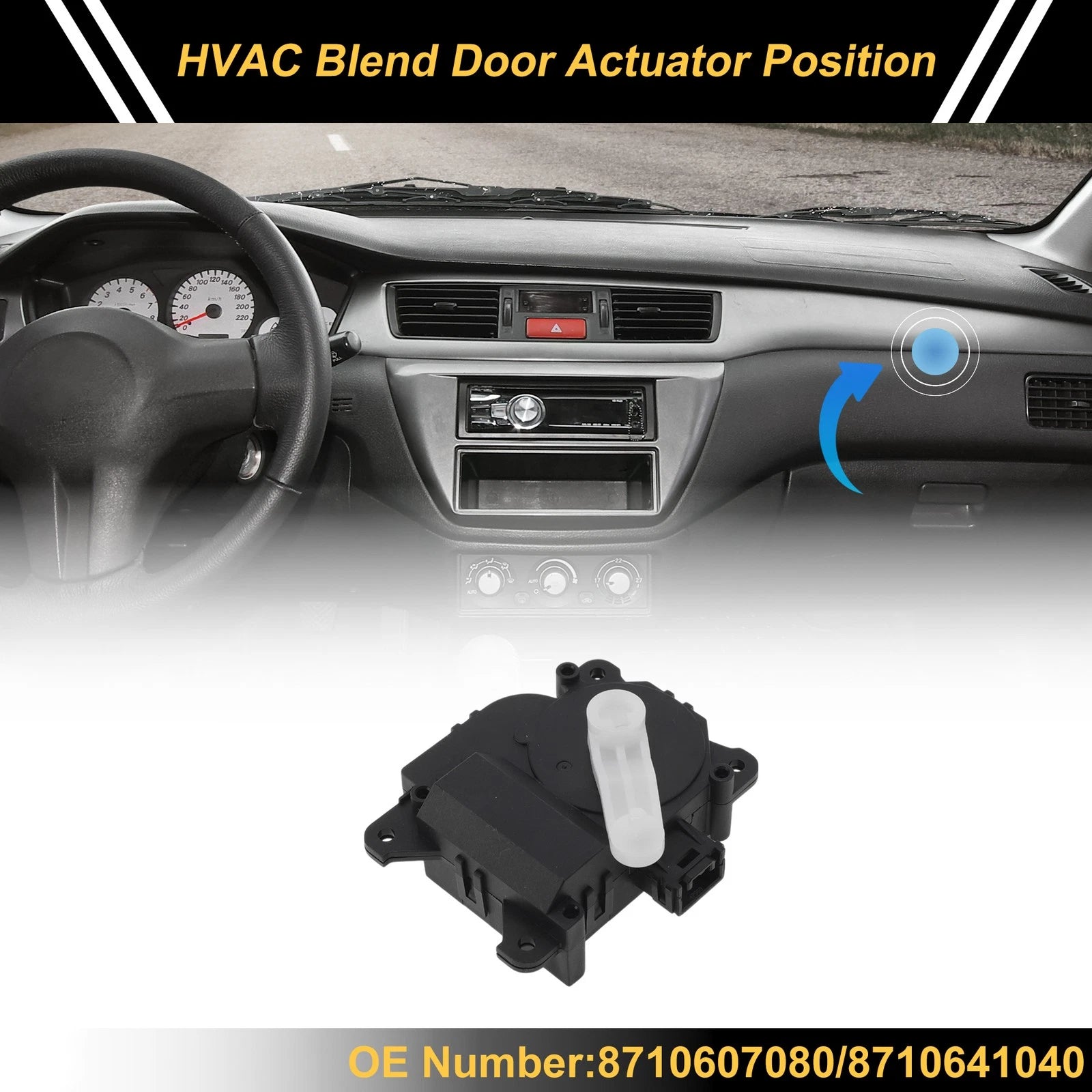 HVAC Heater Blend Door Actuator for Toyota Solara (2004–2008) No. 8710607080, 8710641040