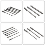 Set of 6 Magnetic Screwdriver Bits 1/4" 100mm Long