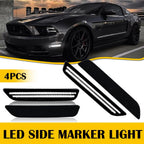 Set of 4 White LED Bumper Side Marker Lights for Ford Mustang (2010–2014)