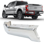 Chrome Rear Bumper Face Bar for Ford F250 F350 (2017–2019) with Sensor Holes
