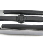 Chrome Groove Skull Foot Pegs for Harley Sportster (4.5", 1.25")