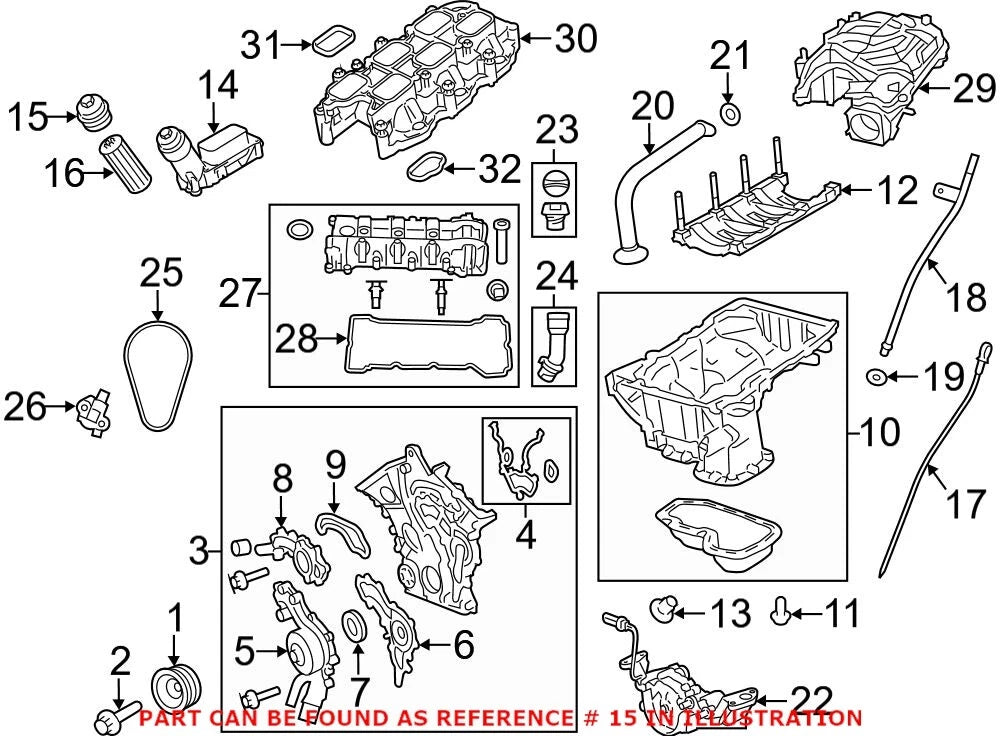 Engine Oil Filter Housing Cap for Dodge Jeep Ram 3.2 3.6 V6 (OEM)