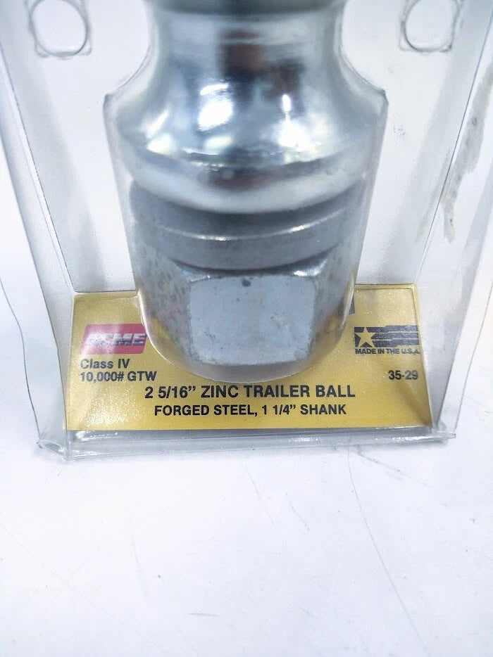 2X Zinc Trailer Ball for Class IV (35-29) 2 5/16'' Forged Steel Shank