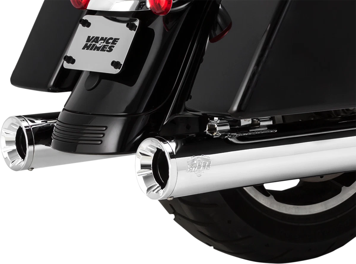 Vance & Hines Eliminator 400 Slip-On Mufflers Chrome 16714 for Harley (2017–2025)