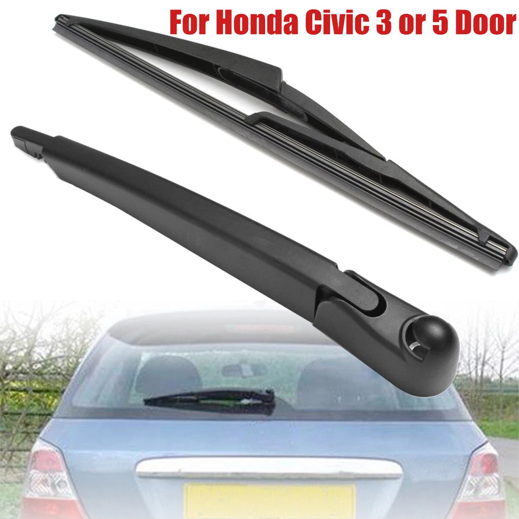 Set of 2 Rear Windscreen Wiper Arm & Blade for Honda Civic 3 Door (2001–2006)