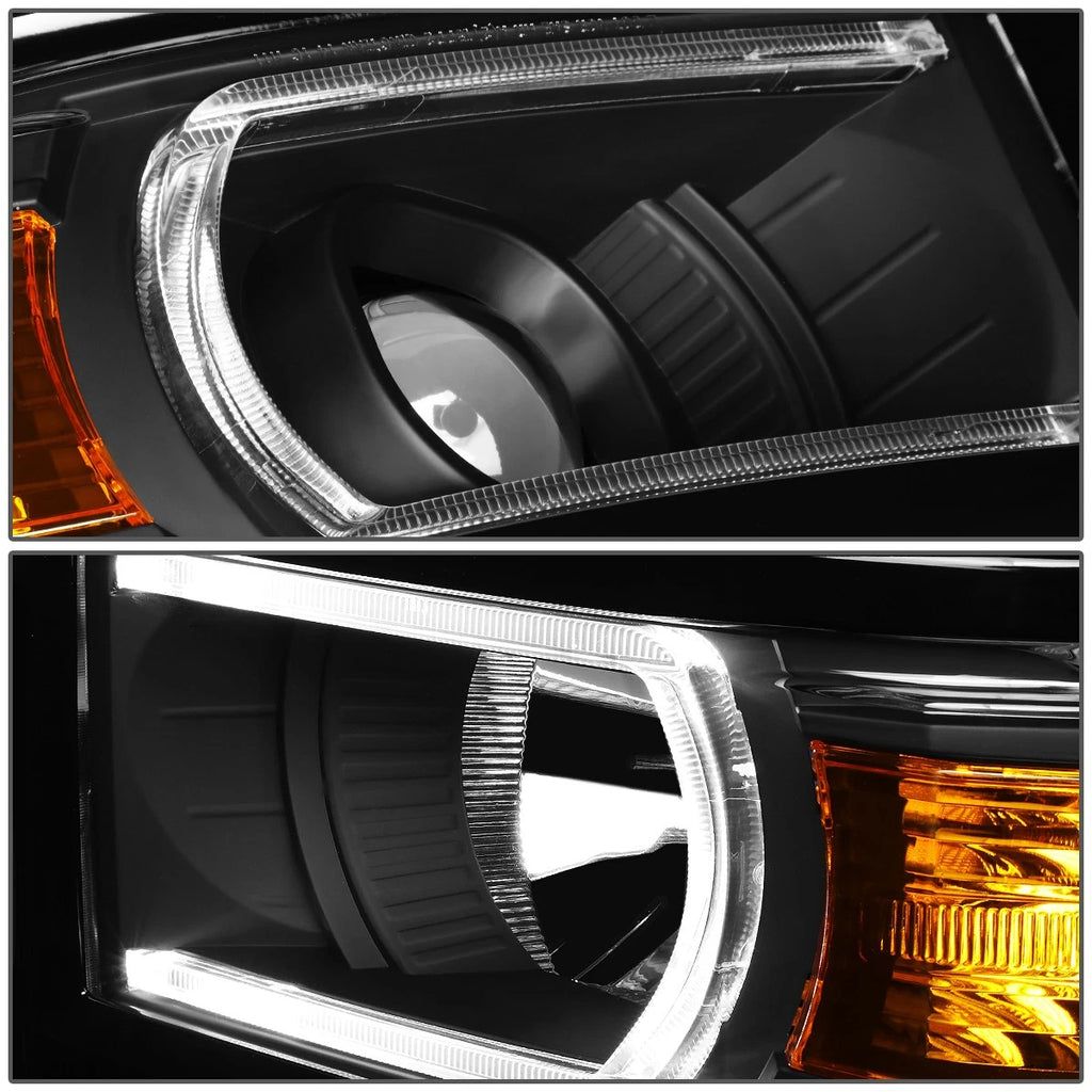 LED Black Amber Side Projector Headlights for Silverado 1500 (2014–2015)
