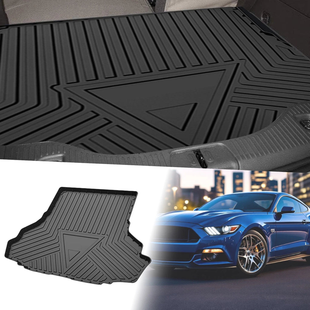 Flat Face Cargo Liner Rear Trunk Mat for Ford Mustang (2015–2022) TPE