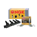 NGK Ignition Coil Assembly & 4 G-Power Spark Plugs for Chevy Pontiac (L4)