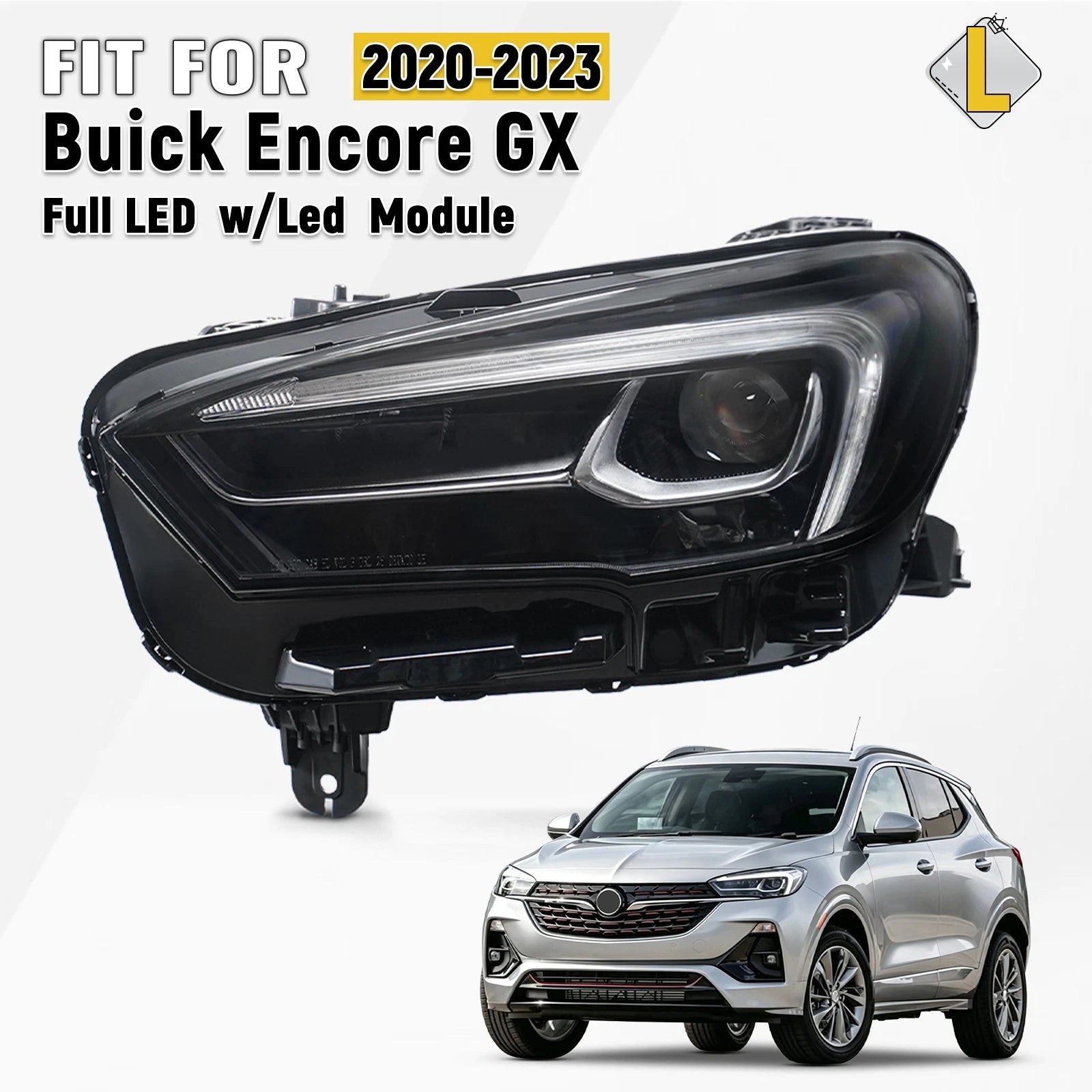 Full LED Headlight Left Driver Side for Buick Encore GX (2020–2023)