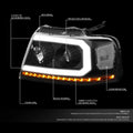LED DRL Sequential Signal Projector Headlights for Ford F150 (2004–2008)