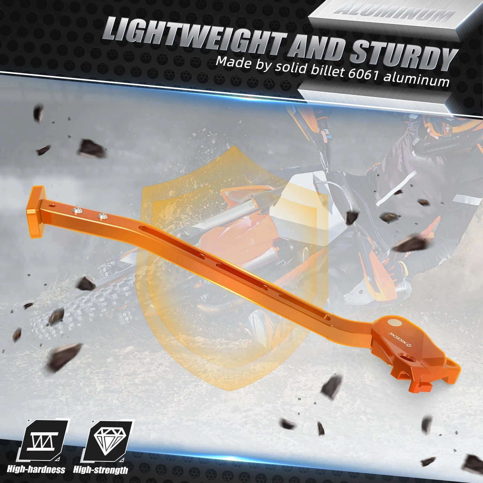 NICECNC Side Kick Stand for KTM 250 350 450 SXF SX-F (2016–2025) Orange