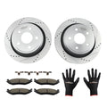 Rear Drilled Brake Rotors & Ceramic Brake Pads for Ram 1500 (2011–2018)