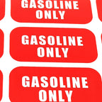 Gasoline Only Fuel Caution Warning Decal for Gas Tank (1"x 2")