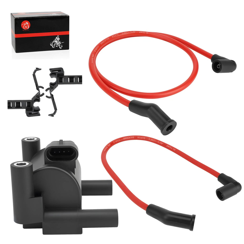 Ignition Coil & Spark Plug Wire Cap for Harley FXD Dyna Super Glide (2012–2013)
