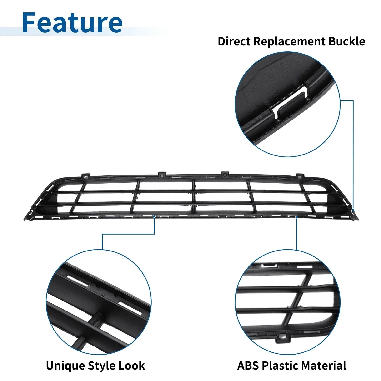 Lower Front Bumper Grille for Hyundai Santa Fe (2017-2018)