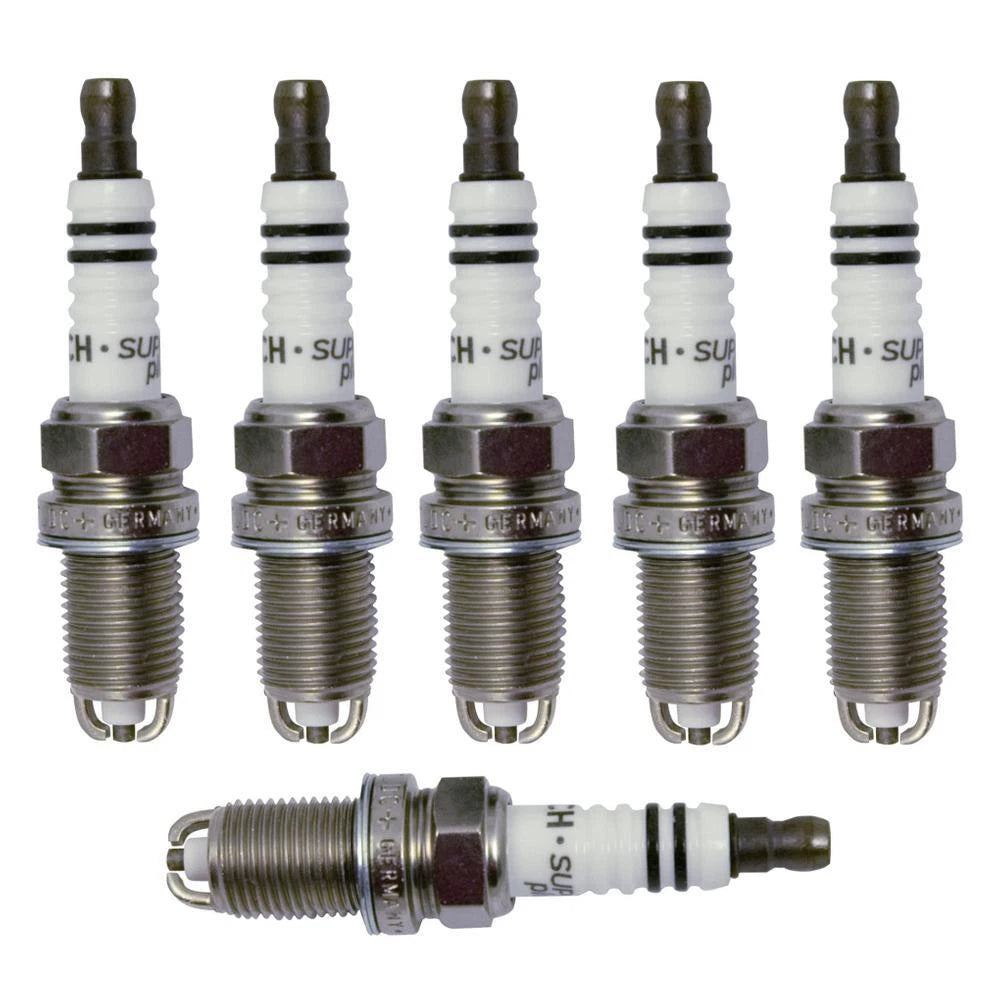 Set of 6 BOSCH Spark Plugs for BMW E34 525i E36 325i M3 E39 528i (1988–2000)