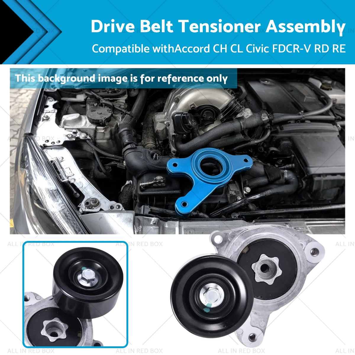 Drive Belt Tensioner for Honda Accord CM CL Civic FD FA CR-V RD (2003–2012)