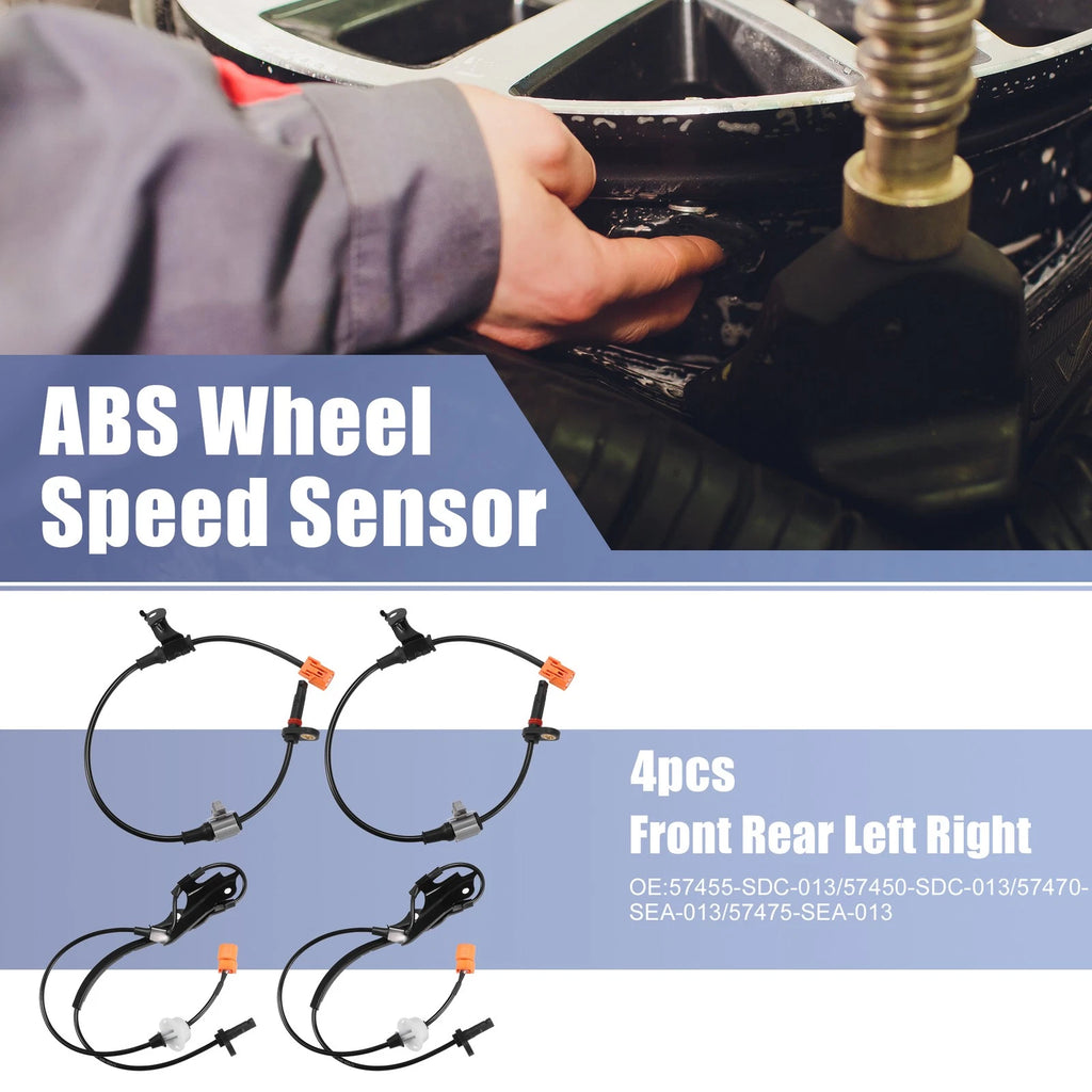 Set of 4 ABS Sensors No. 57455-SDC-013 for Honda Accord (2003–2007)