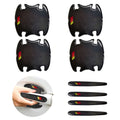 8X Carbon Fiber Door Bowl Handle Protector Film Stickers for