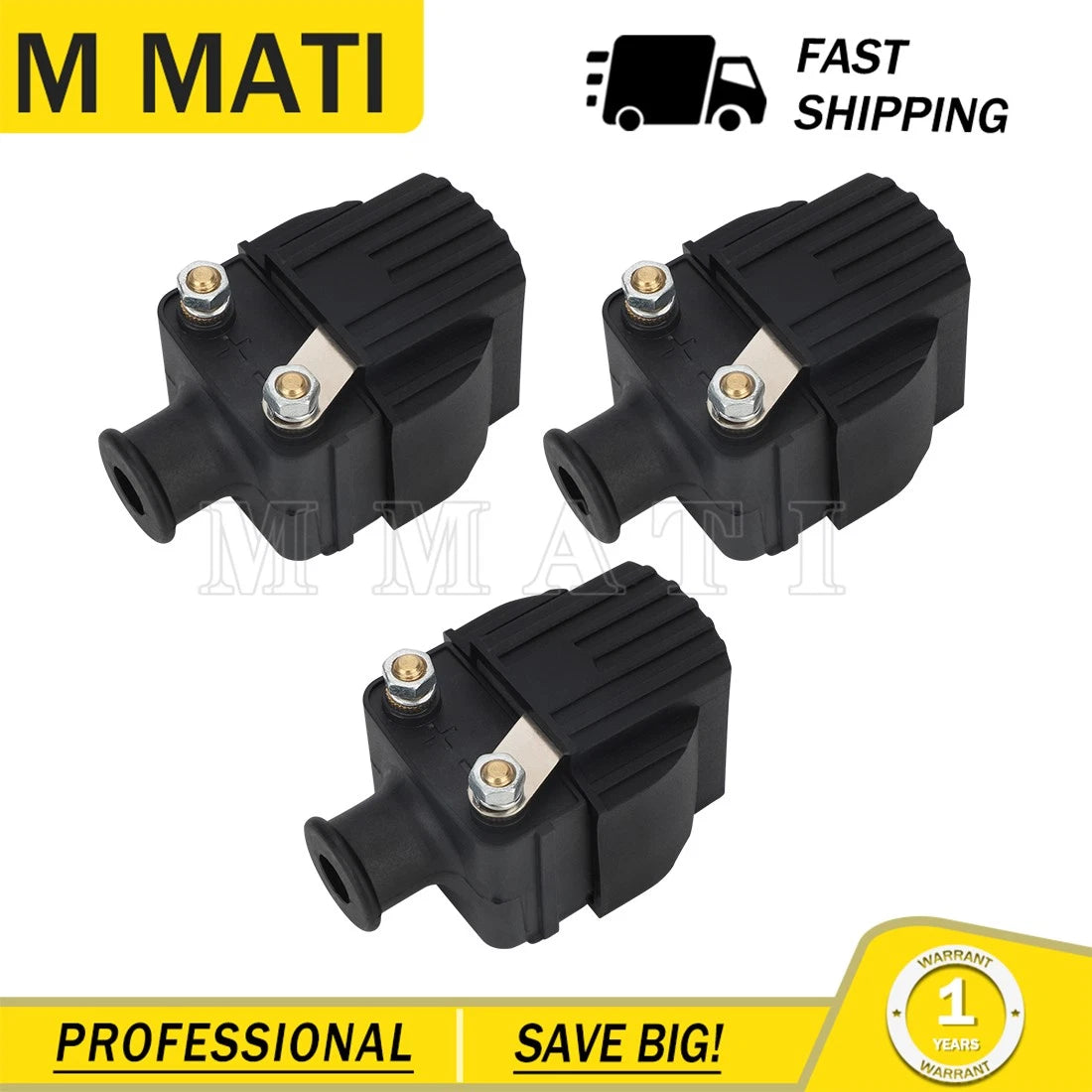 3X Ignition Coil for Mercury Mariner 40HP-140HP (339-832757A4, 339-7370A13)