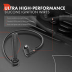Set of 4 Spark Plug Wires for Kia Rio (2001–2005)