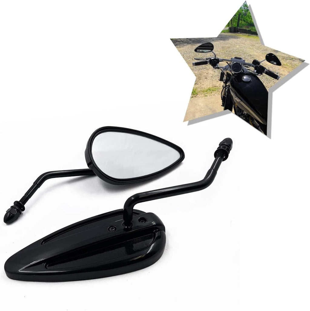 8mm Teardrop Mirror for Harley Davidson Sportster, Low Glide, Softail
