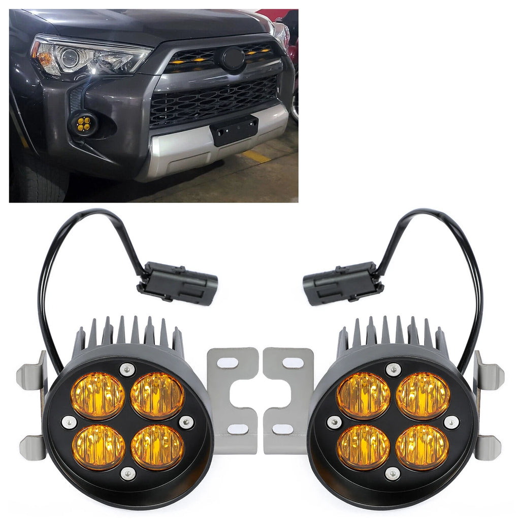 2X LED Fog Lights Amber for Toyota Tacoma 4Runner Tundra (2010–2023)