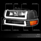 DRL LED Light Bar Type-2 Headlights for Silverado Suburban (1999–2002)