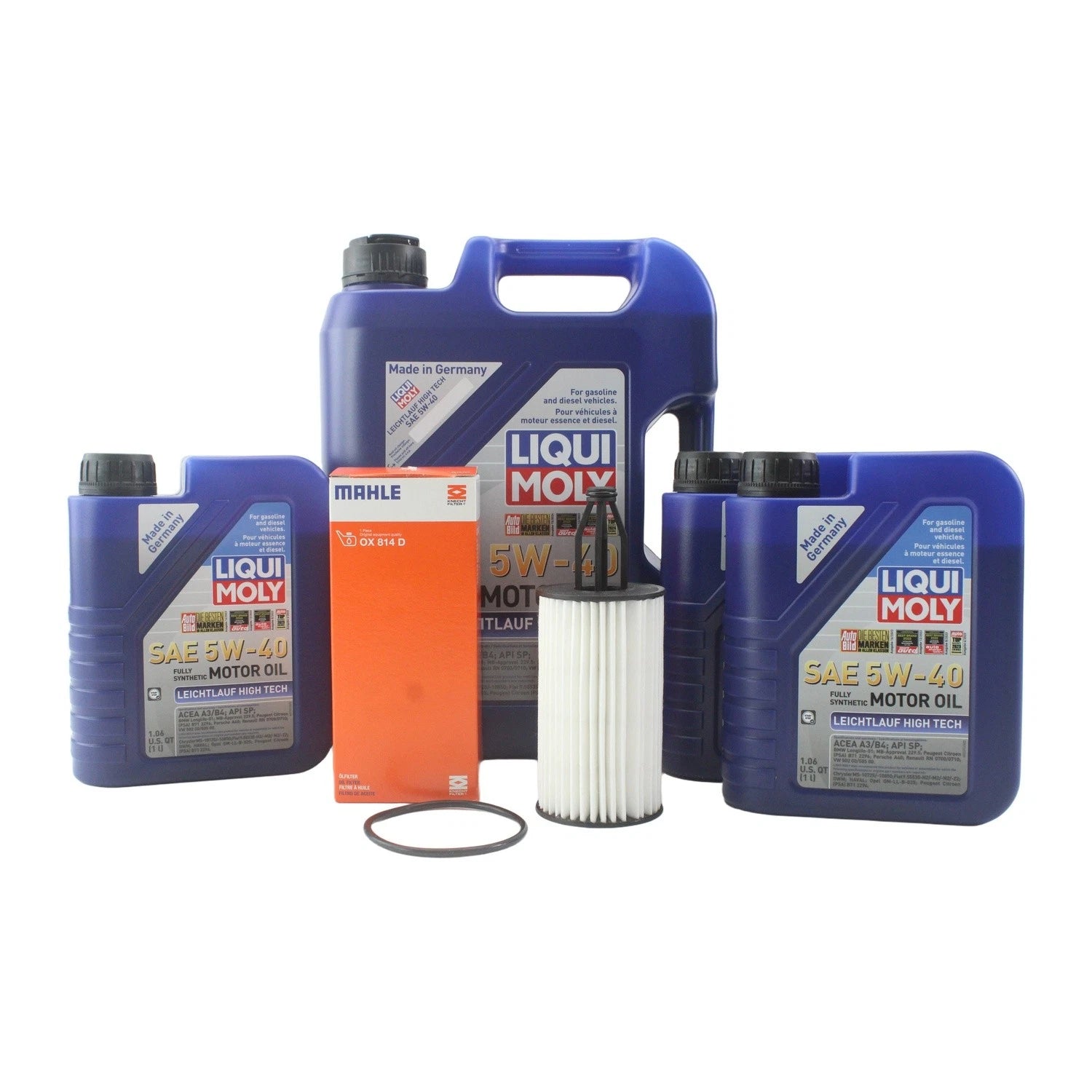 Oil Change Kit for Mercedes S550 (2007–2018) - 8L Liqui Moly 5W40, Mahle