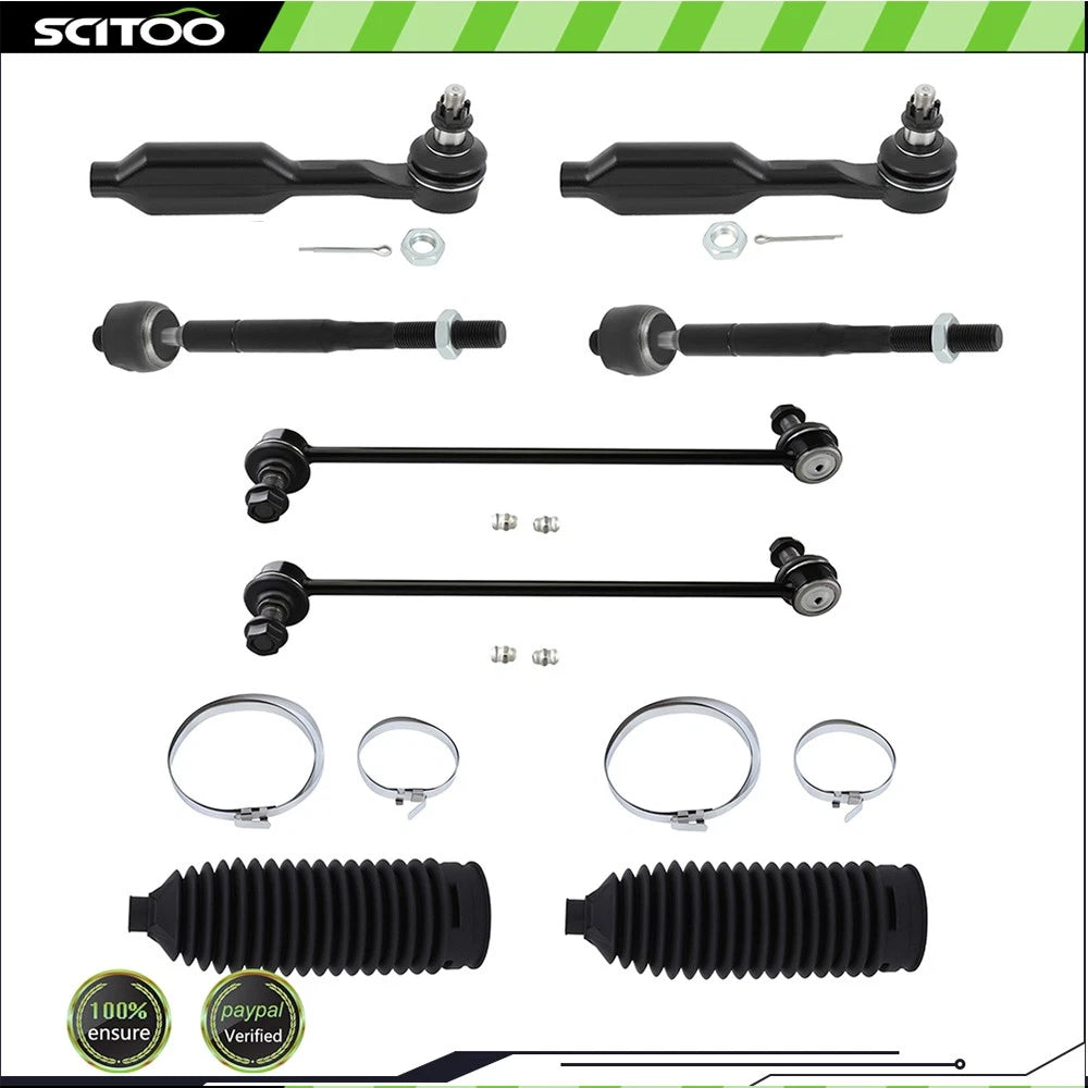 Set of 8 Front Steering Kit Tie Rod End Sway Bar End Link for Honda Odyssey (2005–2009)