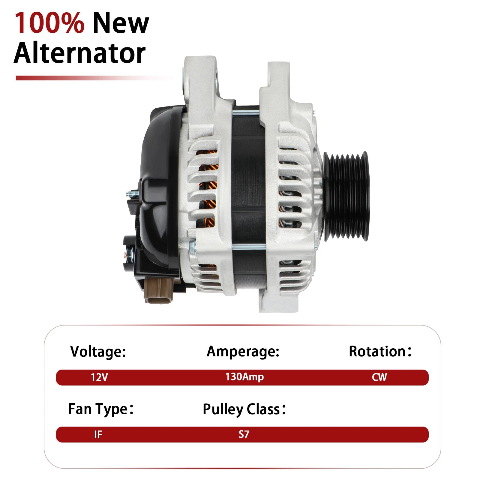 High Output Alternator for Acura TSX, Honda Accord (2008-2014)