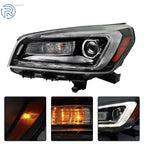 Left Black Halogen Projector Headlight Assembly for GMC Acadia (2013-2016)