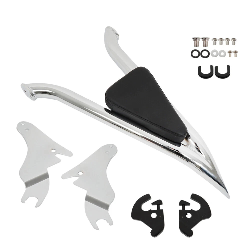 22" Chrome Backrest Sissy Bar for Harley Street Glide Road King (2009–2022)