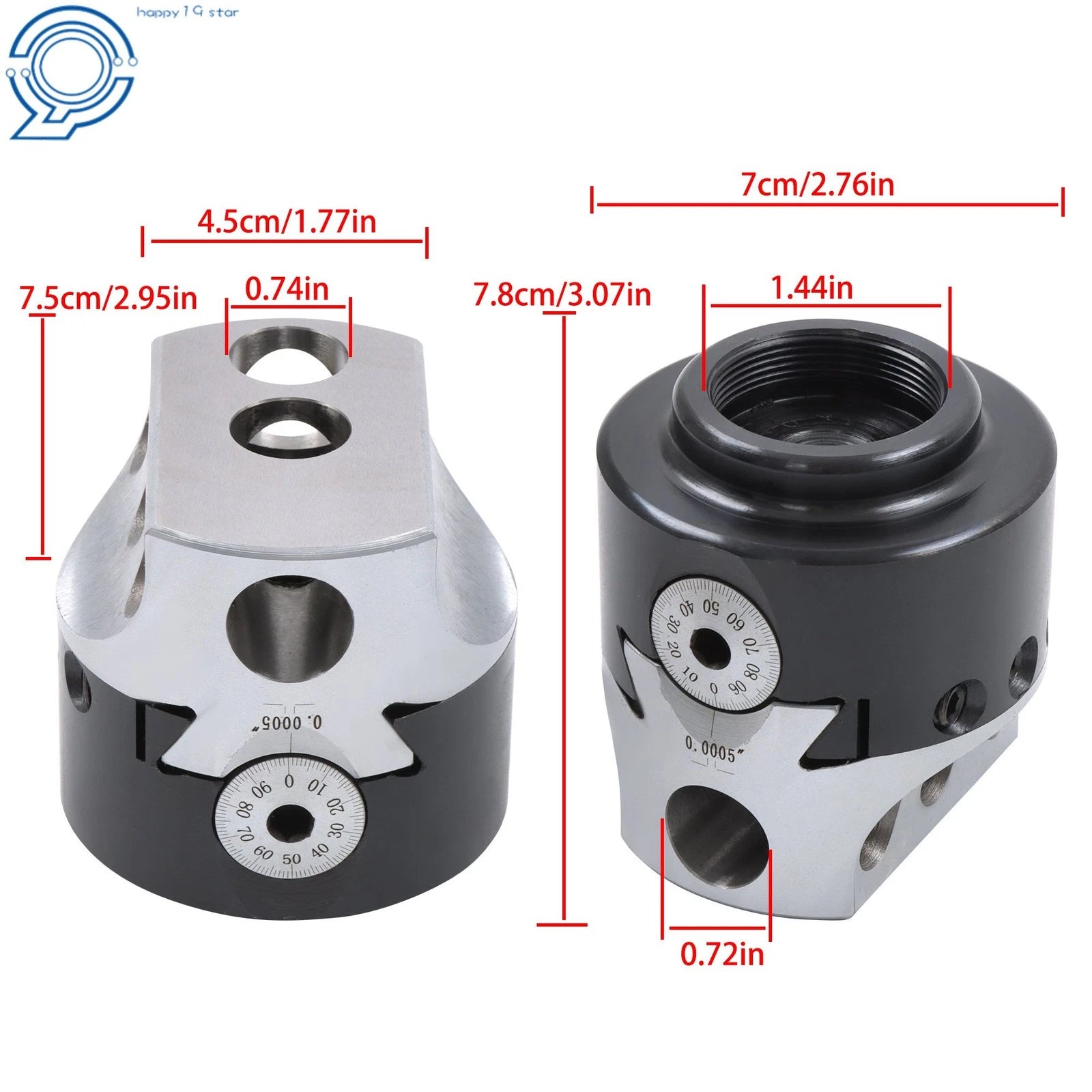 3" Boring Head with Fine Adjustment for (0.001" Radius)