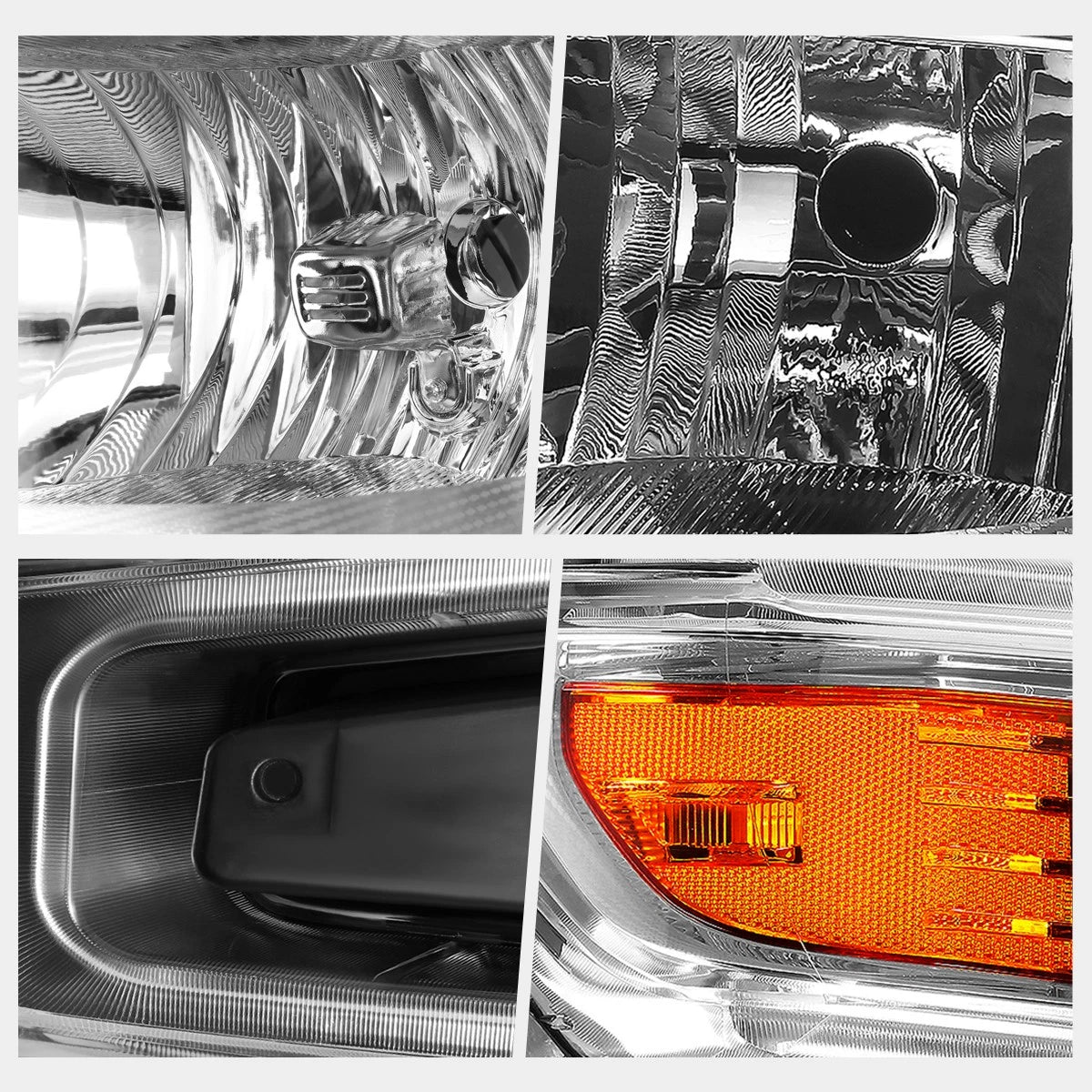Amber Corner Headlight Lamp Chrome for Silverado 1500 WT/Custom Trail Boss (2019–2024)