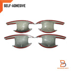 4PC Matte Black Door Handle Insert Cup Bowl for Mitsubishi Triton Ute (15-23)