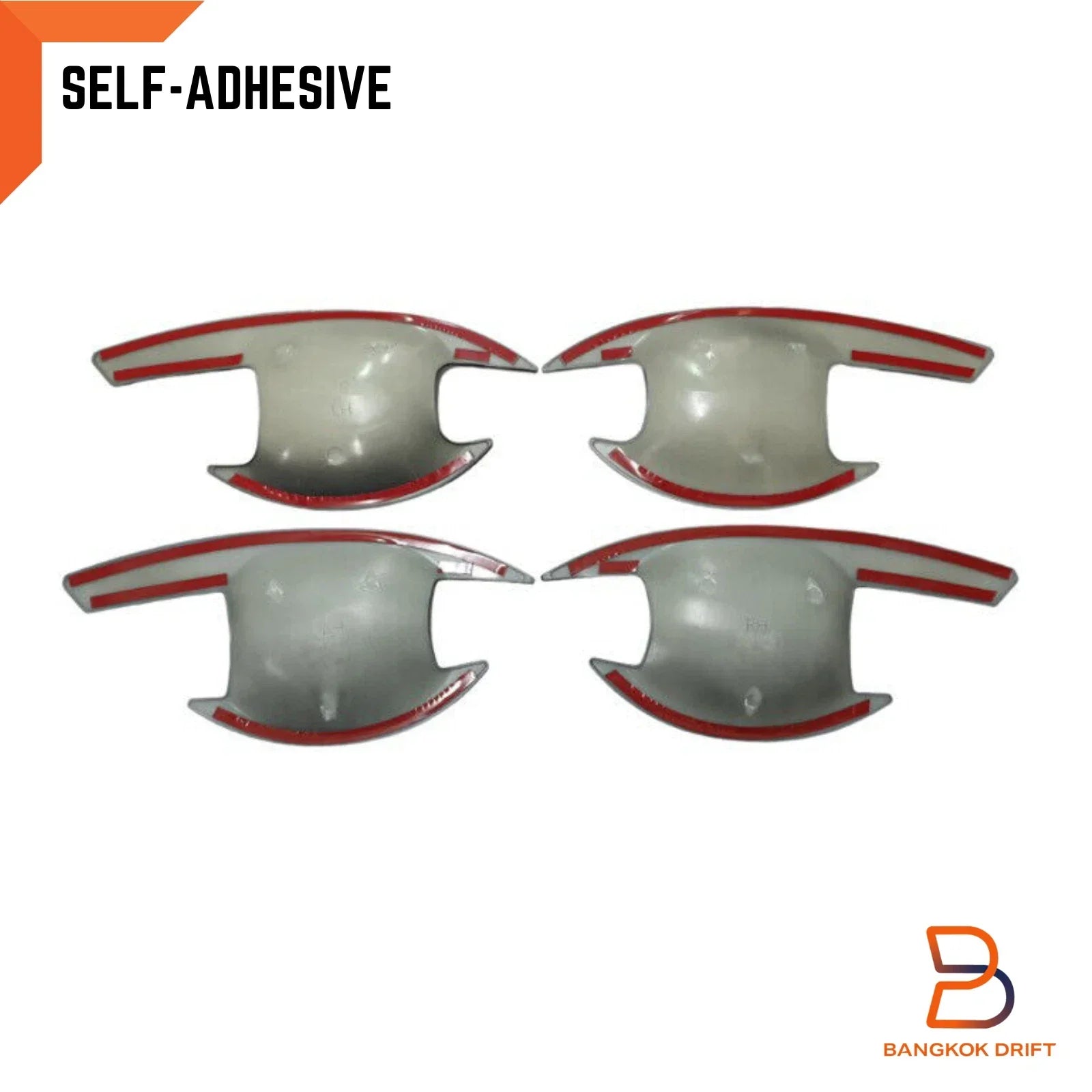 4PC Matte Black Door Handle Insert Cup Bowl for Mitsubishi Triton Ute (15-23)