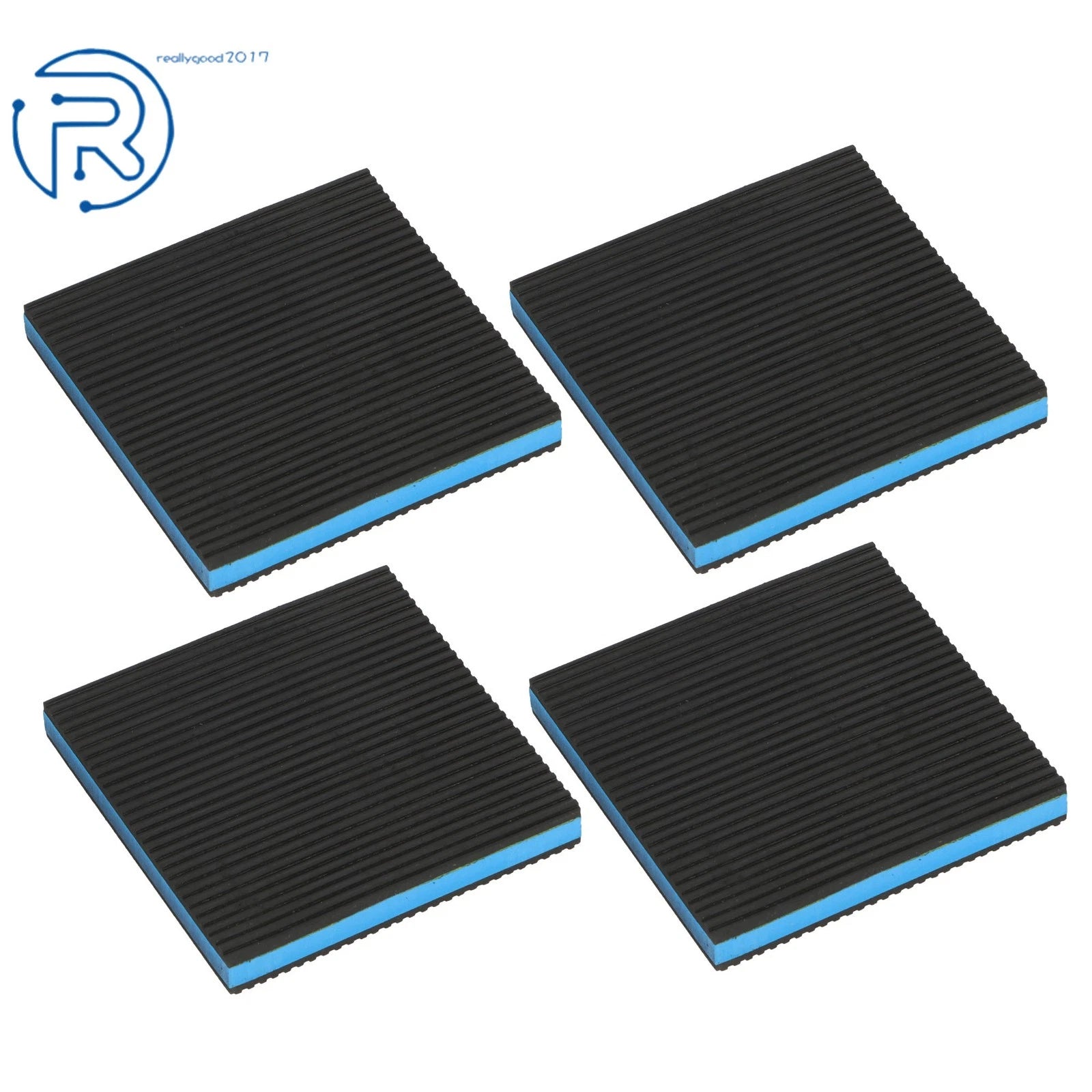 Set of 4 Anti Vibration Pads 6" × 6" × 7/8" EVA Shock Absorption