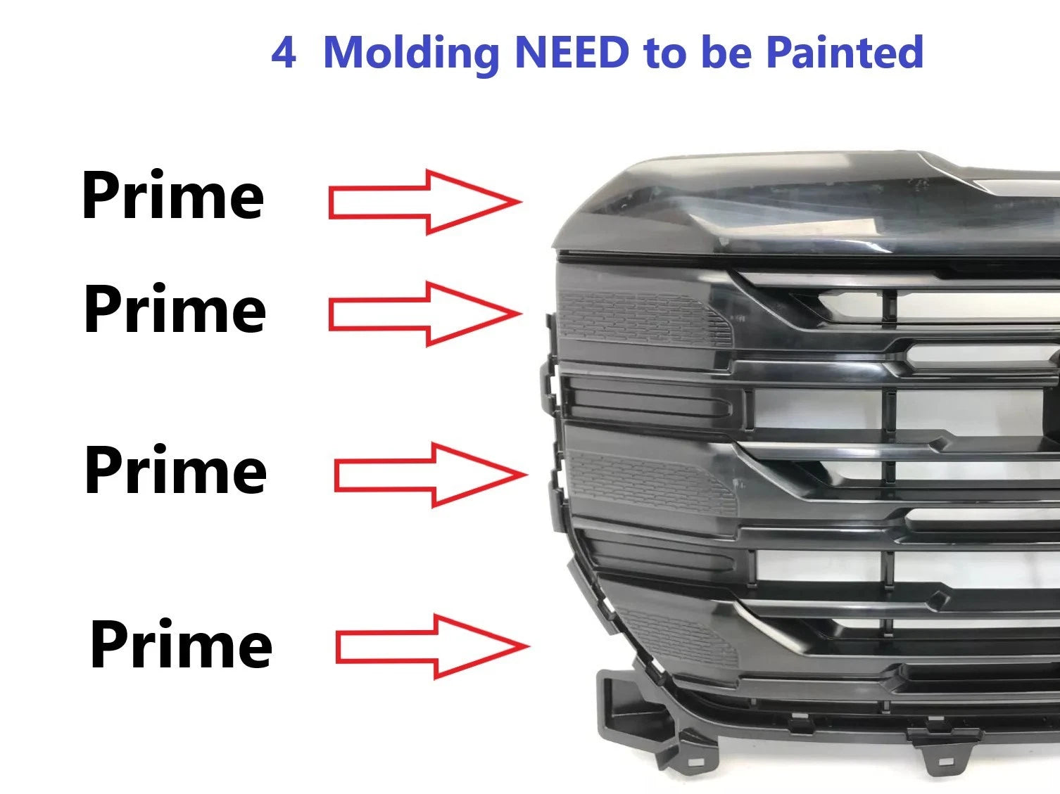 Front Upper Bumper Grille for GMC Sierra 1500 (2022–2024) OEM 84878062