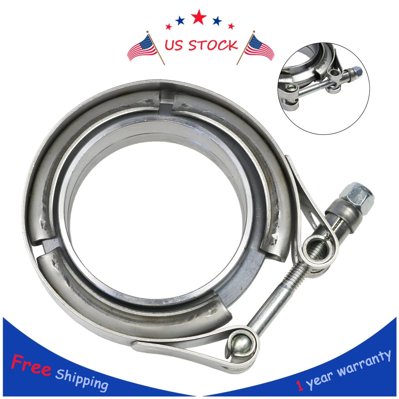 2.25'' Flange Clamp Kit for Turbo Exhaust (Fit Various Models)