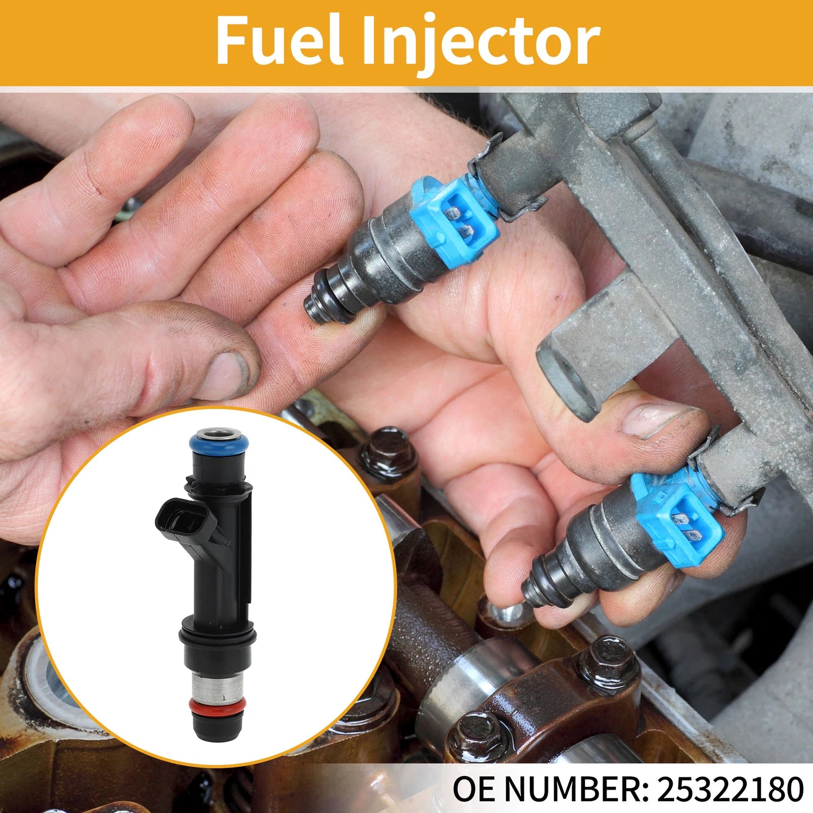 Fuel Injector No. 25322180 for Buick Century 3.1L (2001–2005) 1 Pc Black