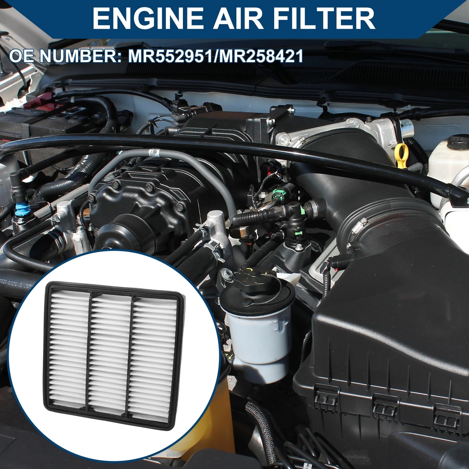 Engine Air Filter No.MR552951 for Mitsubishi Outlander 2.4L (2003–2006)