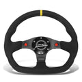 NRG 320mm Leather Wrapped Steering Wheel w/Horn Block Off Plate for