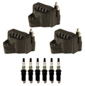 3 Ignition Coils & 6 Spark Plugs Kit for Chevy Pontiac 3.4L (VIN X)