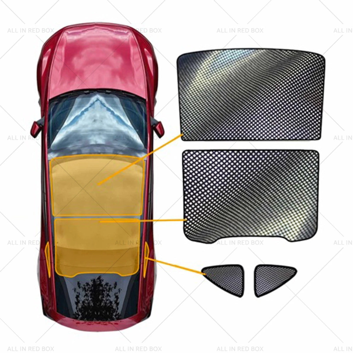 Sunroof Glass Roof Blind Shade Set for Tesla Model Y (2025-On)