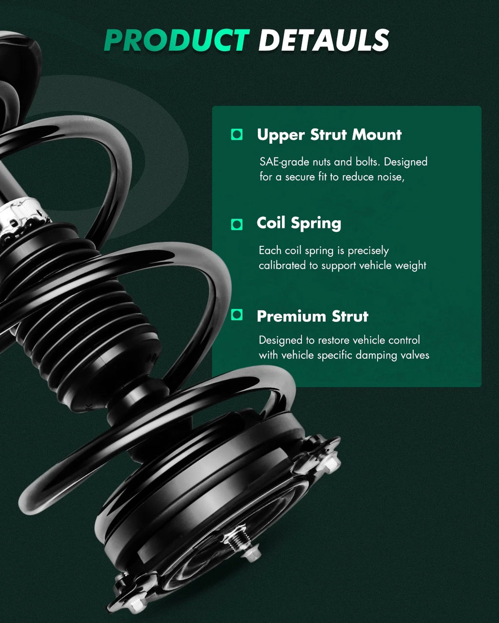 Complete Strut Kit with Springs for Nissan Murano (2009–2010)