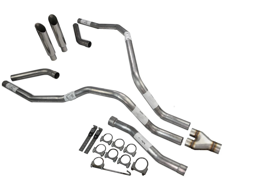 Dual Exhaust Y Pipe for Nissan Titan (2004–2006) 2.5 Inch Slash Clamp Tip